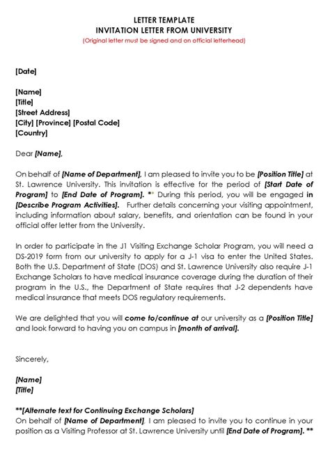 30 Sample Invitation Letters for Visa (Family, Visitor, etc.)