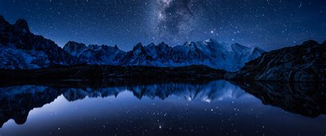 Milky Way Wallpaper 4k Night Starry Sky Mountains