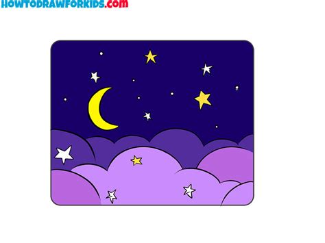 How To Draw The Night Sky Easy Drawing Tutorial For Kids Vlrengbr