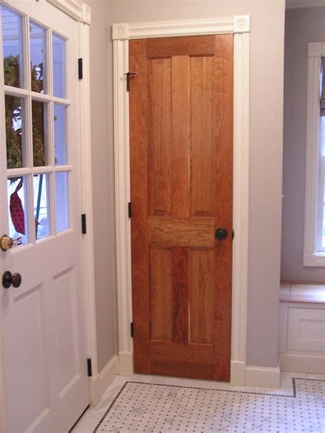 Real solid oak ramp for wood floor profile trim door threshold bar walnut stain. Stained door with white trim and casing | Wood doors ...
