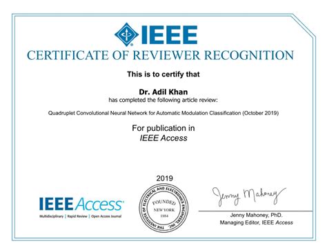 In writing ieee papers, it is not just a matter of mentioning the author's name or the page number or the. (PDF) Certificate of Reviewer Recognition by IEEE Access