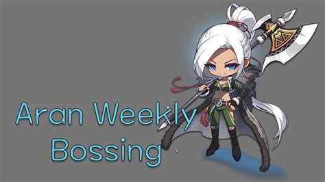 Maplestory Reboot Aran Weekly Bossing Youtube