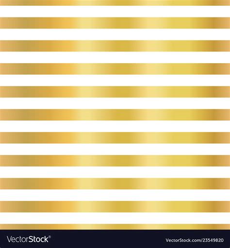 Gold Foil Stripes Horizontal Lines Seamless Vector Image