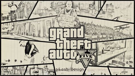 Grand Theft Auto V Drawn Poster By Pikasodesign On Deviantart