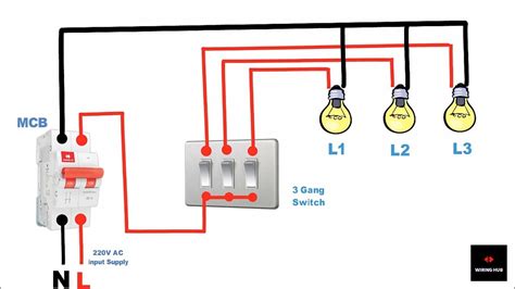 3 Gang 2 Way Light Switch Wiring Diagram Uk