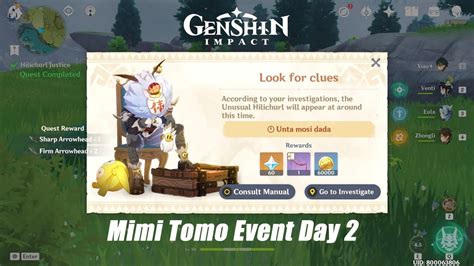 Mimi Tomo Event Day 2 Guide Gameplay 2nd Furnishing Reward Genshin