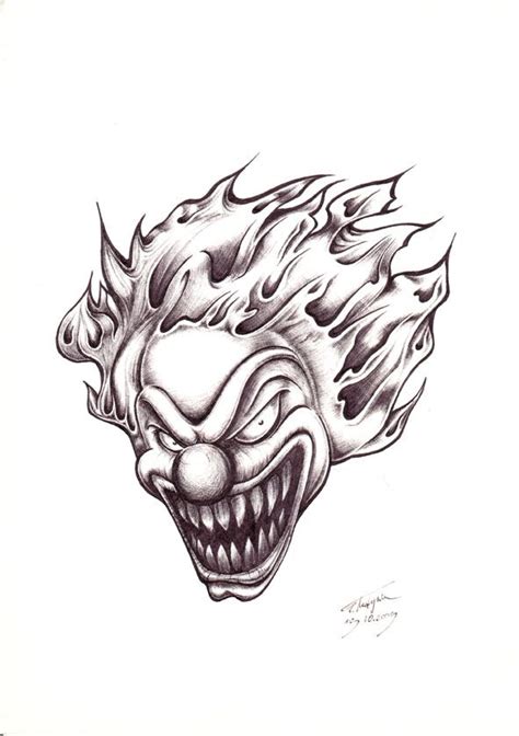 Clown 2 By Ripley23 Clown Tattoo Viking Skull Art Evil Clown Tattoos