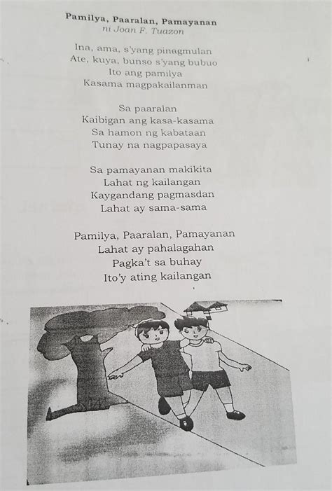 1 Ano Ang Pamagat Ng Tulang Iyong Nabasa 2 Tungkol Saan Ito 3 Ayon