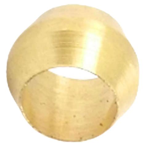 Bifi 4mm Hole Dia Brass Compression Sleeve Ferrule Ring In Pipe