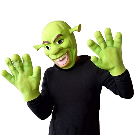 Halloween Props Adult Shrek Masks Animal Full Latex Masquerade Birthday
