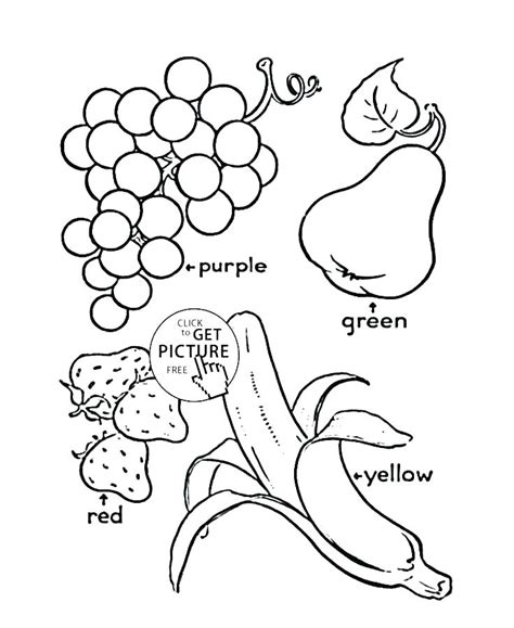 1 yellow 2 brown 3 green 4 red 5 orange. Fruit Bowl Coloring Page at GetColorings.com | Free ...