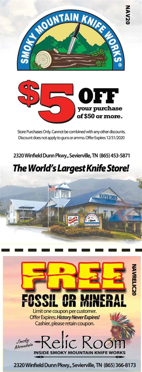 Smoky Mountain Coupons For Pigeon Forge Gatlinburg And Sevierville