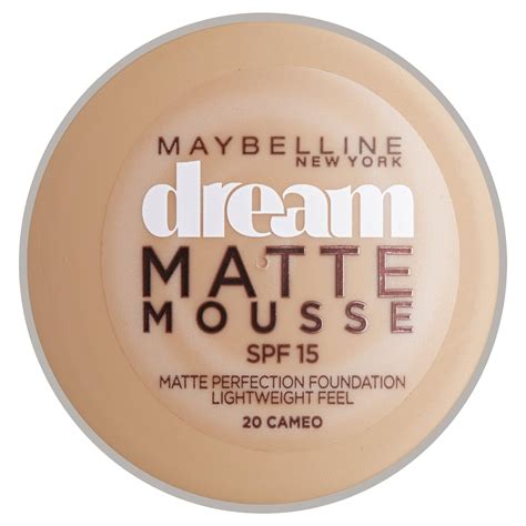 Maybelline Base De Maquillaje Dream Mat Mousse Nº 20 Cameo Amazones