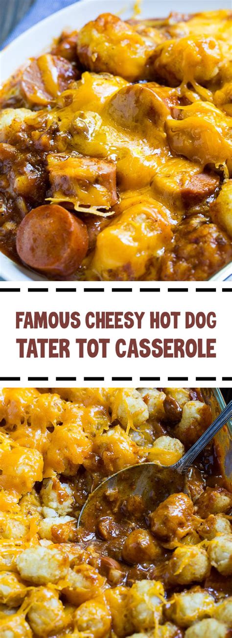 It's great for any dinner or holiday meal. Pin on Hot dog Tater Tot Casserole