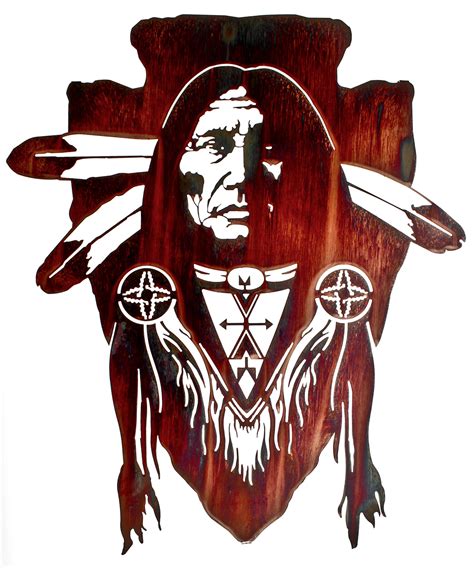 Native Indian American Chief Stencil Model Image Design Print Digital