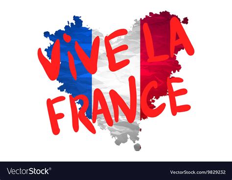 Vive La France Hand Painted National Flag Vector Image