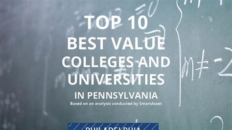 Best Value Colleges In Pennsylvania According To Smartasset