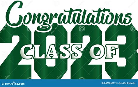 Bold Green Class Of 2023 Congratulations Stock Photography