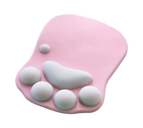 D Cute Cat Paw Mouse Pad With Wrist Support Gaming Desktop Etsy