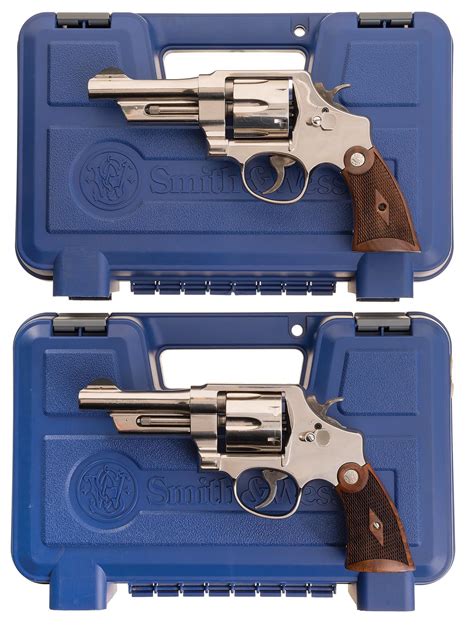 Two Smith And Wesson Da Revolvers W Cases Rock Island Auction