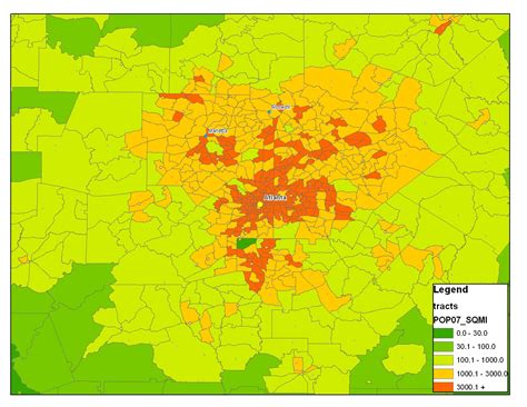 Density Dallashouston Or Atlanta Map Bigger Better