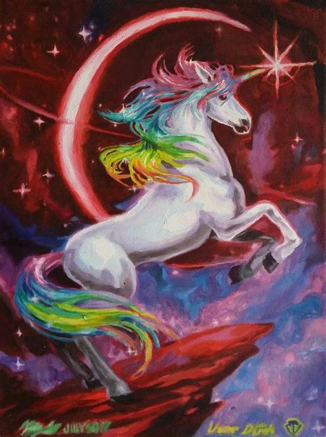 The Rainbow Magic Unicorn Painting By Uzor Dijeh