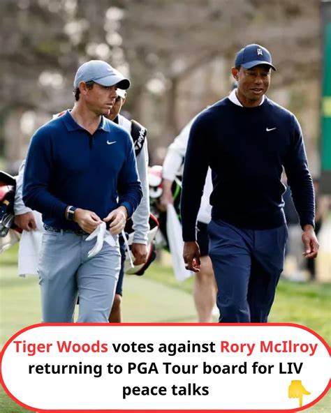 Tiger Woods Votes Against Rory Mcilroy Returning To Pga Tour Board For