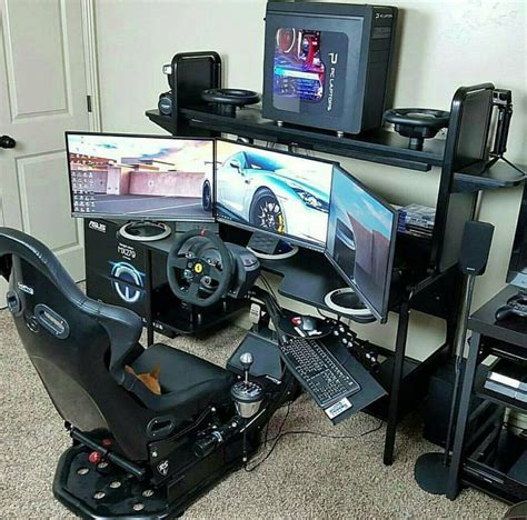 Racing Simulator Diy Setup Computer Gaming Room Gaming Room Setup
