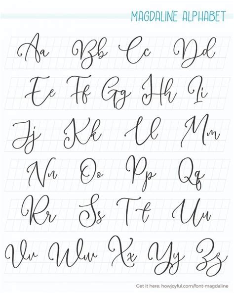 Check Out This Post With A Free Worksheet Of 30 Different Calligraphy