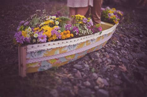 A Boat Filled With Flowers