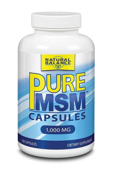 Natural Balance Pure Msm Capsules Sulfur Supplement Helps Supports Joint Comfort Collagen