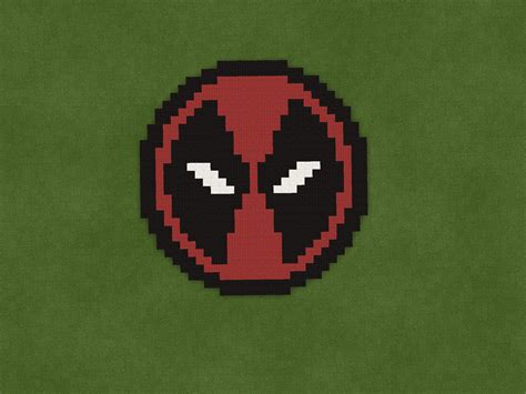 Deadpool Logo Pixel Art