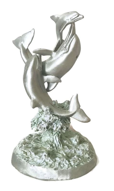 Dolphin Figurine By Sedlow Masterworks Fine Pewter T 3 Dolphins