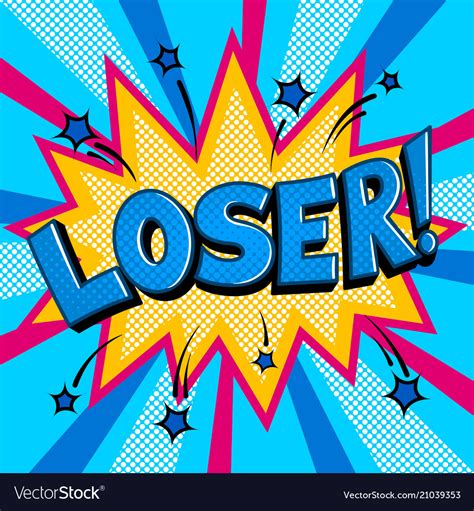 Loser Word Comic Book Pop Art Royalty Free Vector Image