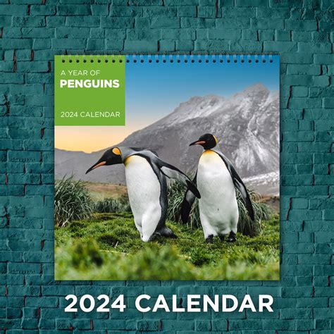 Penguins Calendar 2024 Penguins Love Calendar 2024 Wall Etsy