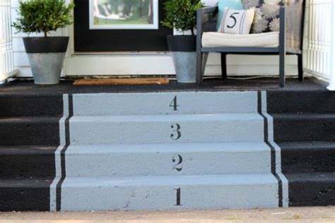 51 Spectacular Painted Stairs Projects Painted Concrete Steps Painting Concrete Concrete Steps