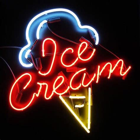 Ice Cream Led Sign Neon Signs Custom Neon Signs Neon Typography