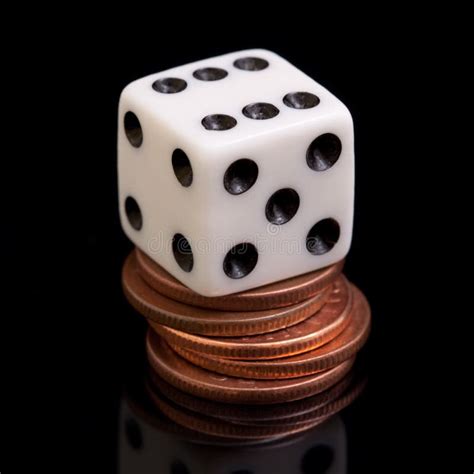 Dice And Coins Stock Image Image Of Closeup Objects 12290161