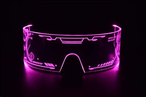 pink futuristic led visor glasses perfect for cosplay and etsy cyberpunk aesthetic