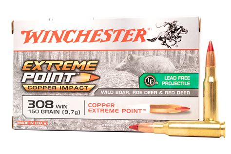 Winchester 308 Win 150 Grain Extreme Point Copper Impact Lead Free