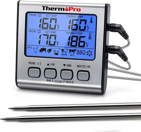 Termómetro Digital Thermopro Tp17 De Doble Sonda Para