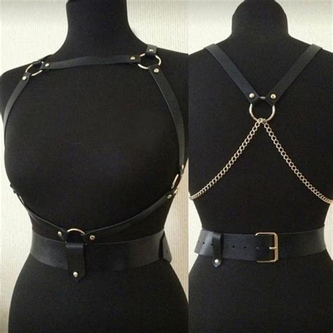 buy 100 handmade punk cosplay gothic cool leather women harness waist belt