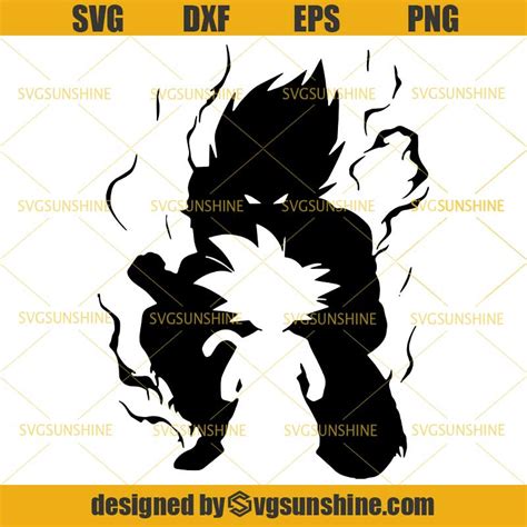 Dragon Ball Z Goku SVG PNG DXF EPS Cutting File For Cricut Sunshine