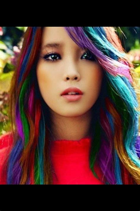 Cute Summer Rainbow Hair Hair Color Hair Highlights