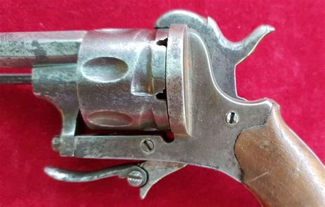 X X X Sold X X X A 7mm Antique Pinfire Revolver Circa 1865 Action At