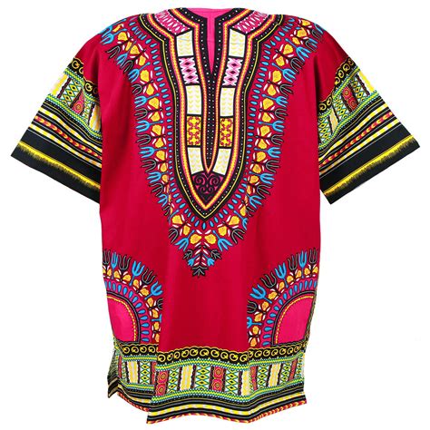 Burgundy African Dashiki Shirt Unisex Dashiki Shirt African