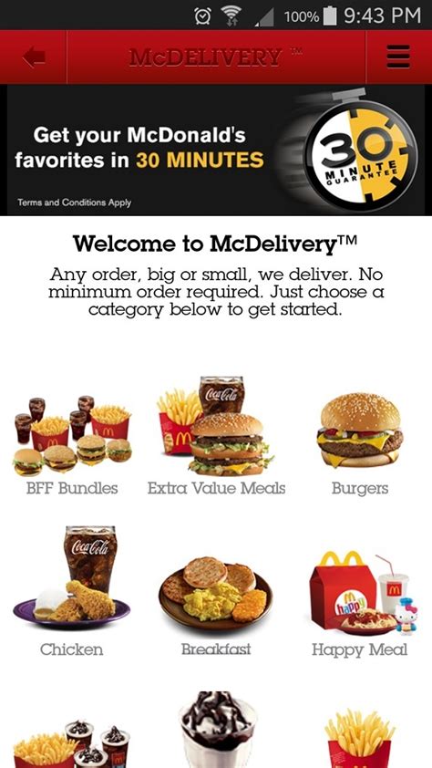 I couldn't order lunch items on mcdelivery even though it is already 11am (weekday) / 12pm. McDelivery All Access Pass App now available on Android ...