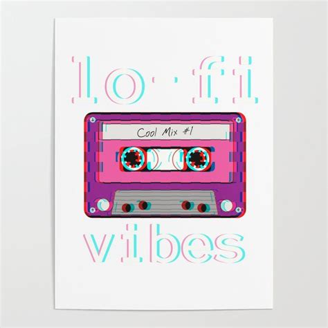Low Fidelity Music Product Aesthetic Tape Lo Fi Vibes Design Poster