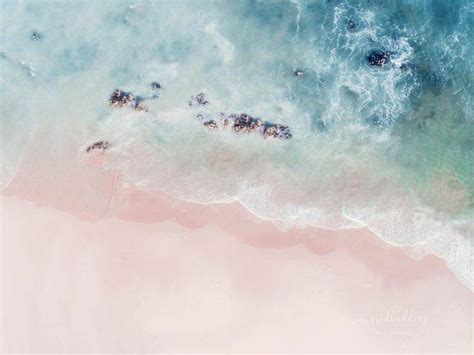 Ocean aerial photography:Ocean Pink Blush | Ingrid Beddoes Photography