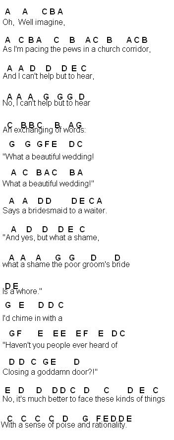 Before you are able to write a song you must read level 8 of the musical skill you are trying to write a song with. Flute Sheet Music: I Write Sins Not Tragedies